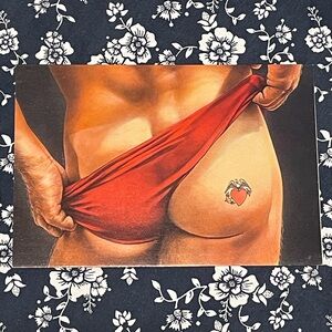 Cheeky Vintage Greeting Card, never used, blank card by Paper Moon Printing, 70s